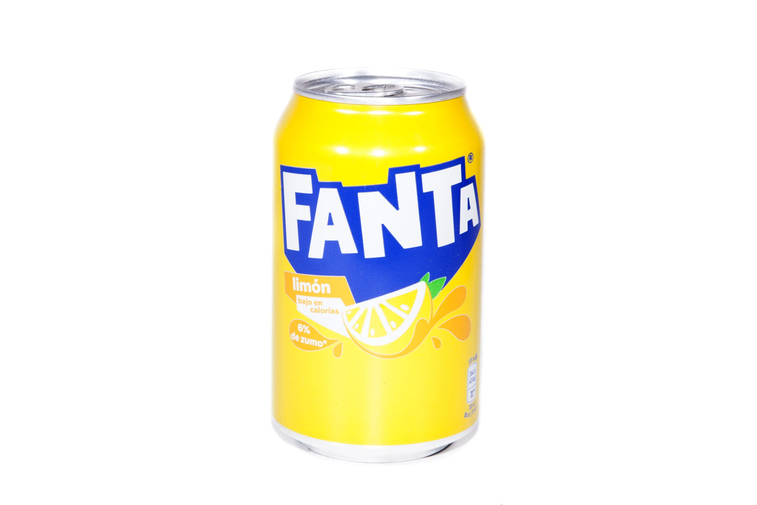 Lata refresco Fanta limón ocultación — imagen 2